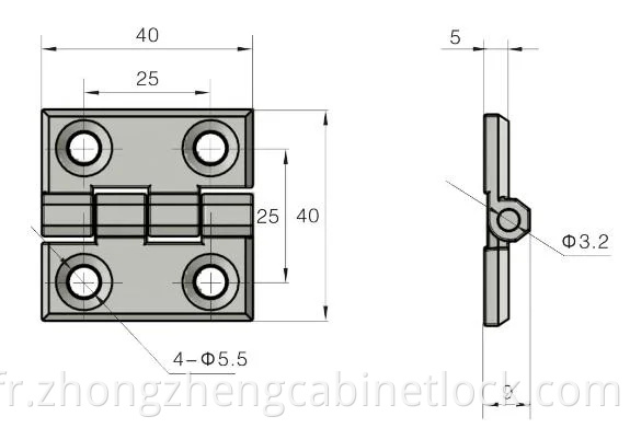 Serrure d'accessoires industriels avec charnière série de Zonzen Cl218-40